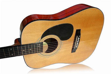 simsearch:400-07301387,k - Guitar on a white background with clipping path Foto de stock - Super Valor sin royalties y Suscripción, Código: 400-04426015