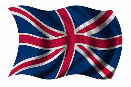 simsearch:400-03994118,k - Flag of Great Britain waving in the wind - clipping path included Foto de stock - Super Valor sin royalties y Suscripción, Código: 400-04426065