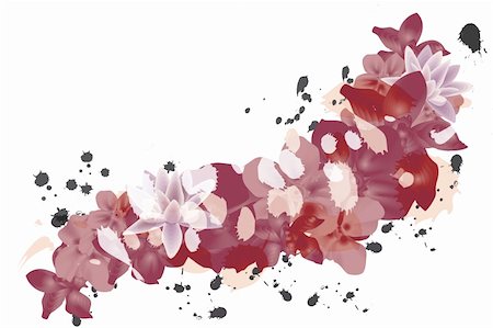 An abstract purple petal background with ink splatter Photographie de stock - Aubaine LD & Abonnement, Code: 400-04426062