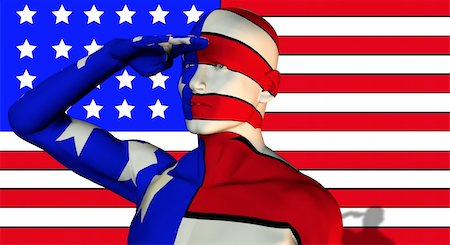 simsearch:400-03910962,k - A man with the American flag on his body, a great image for every patriotic American. Stock Photo - Budget Royalty-Free & Subscription, Code: 400-04426492