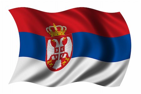 simsearch:400-03994118,k - Flag of Serbia waving in the wind - clipping path included Foto de stock - Super Valor sin royalties y Suscripción, Código: 400-04426916