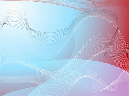 simple background designs to draw - An abstract wave background in blue and red Stock Photo - Budget Royalty-Free & Subscription, Code: 400-04427039