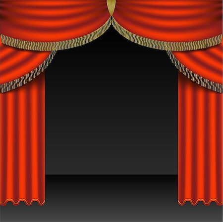 symphony audience - Theatre Courtains 04 - High detailed vector illustration. Stock Photo - Budget Royalty-Free & Subscription, Code: 400-04427030