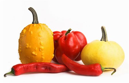 simsearch:400-05709481,k - Red and yellow vegetables - little pumpkins, sweet pepper, chili pepper. Stock Photo - Budget Royalty-Free & Subscription, Code: 400-04427417