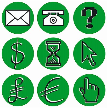 simsearch:400-05364771,k - Set of 9 Computer related icons Stock Photo - Budget Royalty-Free & Subscription, Code: 400-04427459