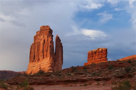 simsearch:400-03957500,k - Court Towers at sunset, Arches National Park, Utah, USA Stockbilder - Microstock & Abonnement, Bildnummer: 400-04427485