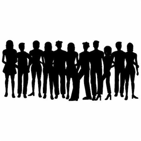 simsearch:400-03911285,k - Silhouettes of people Stock Photo - Budget Royalty-Free & Subscription, Code: 400-04427950