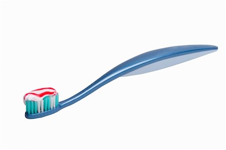 Isolated toothbrush with gel Stock Photo - Budget Royalty-Free & Subscription, Code: 400-04428036
