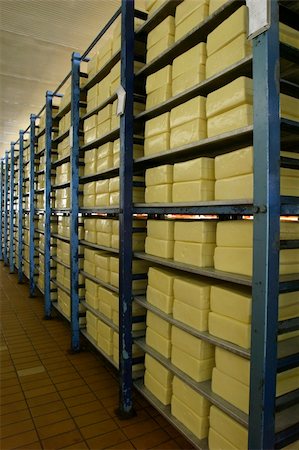 cheese in cold storage in modern dairy Stock Photo - Budget Royalty-Free & Subscription, Code: 400-04428812