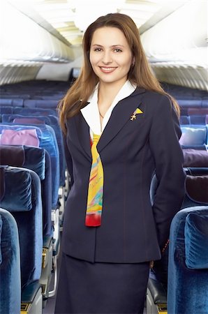 simsearch:400-04429524,k - air hostess in the empty jet airliner cabin Stock Photo - Budget Royalty-Free & Subscription, Code: 400-04429140