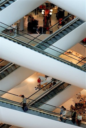 Shopping Mall Escalators Stock Photo - Budget Royalty-Free & Subscription, Code: 400-04429202