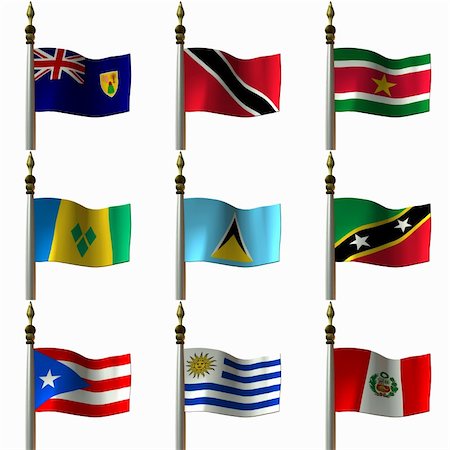 Flags of the Americas Stockbilder - Microstock & Abonnement, Bildnummer: 400-04429265
