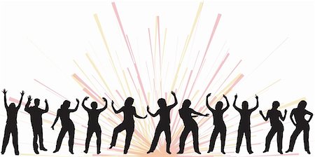 simsearch:400-03911285,k - Different silhouettes of various dance poses Stock Photo - Budget Royalty-Free & Subscription, Code: 400-04429603