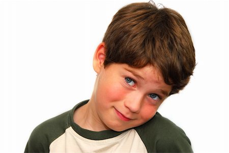 simsearch:400-06132090,k - Portrait of a cute boy on white background Photographie de stock - Aubaine LD & Abonnement, Code: 400-04429924