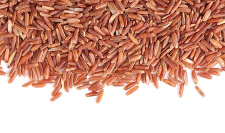 staple - A pile of brown rice isolated on white Foto de stock - Super Valor sin royalties y Suscripción, Código: 400-04420017