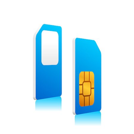 sim card - blue mobile sim card Stock Photo - Budget Royalty-Free & Subscription, Code: 400-04420085