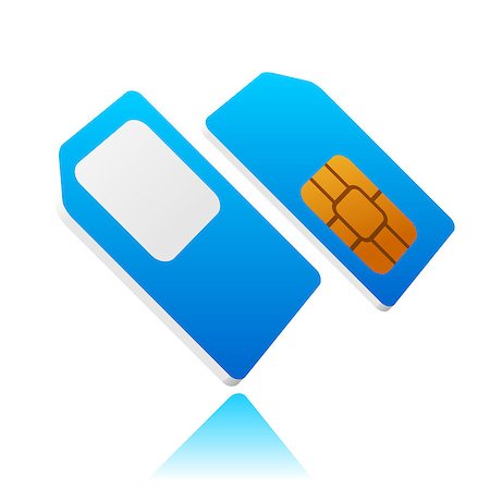 sim card - blue mobile sim card Stock Photo - Budget Royalty-Free & Subscription, Code: 400-04420088