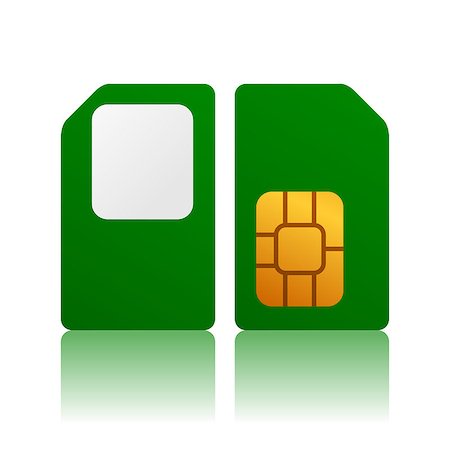 sim card - green sim card Stock Photo - Budget Royalty-Free & Subscription, Code: 400-04420096
