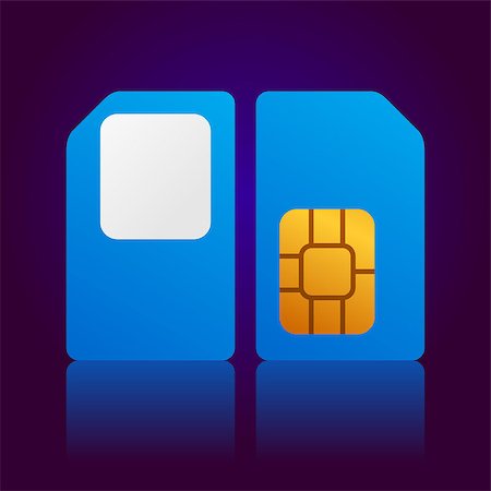 sim card - blue mobile sim card Stock Photo - Budget Royalty-Free & Subscription, Code: 400-04420091