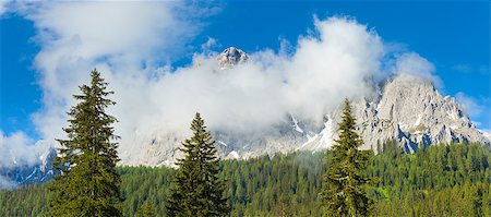 dolomiti summer - Tranquil summer Italian dolomites mountain panorama view Stock Photo - Budget Royalty-Free & Subscription, Code: 400-04420155