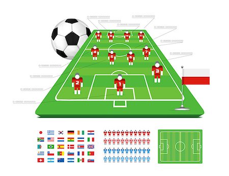 pictures of soccer team and coach - Soccer Tactical Kit Set for infographics. Vector illustration Foto de stock - Super Valor sin royalties y Suscripción, Código: 400-04420203