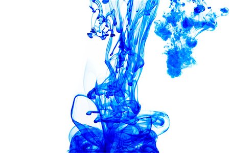photography paint pigments - Blue ink isolated dissolving in water Stock Photo - Budget Royalty-Free & Subscription, Code: 400-04420338