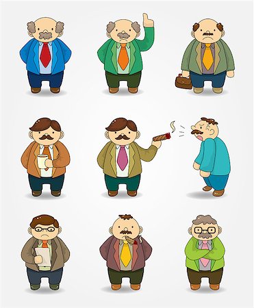 cartoon boss and Manager icon set Stock Photo - Budget Royalty-Free & Subscription, Code: 400-04420800