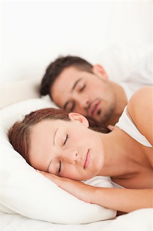 simsearch:400-04182849,k - Portrait of a Sleeping couple in their bedroom Stock Photo - Budget Royalty-Free & Subscription, Code: 400-04420835