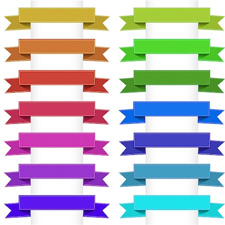 star background banners - Ribbons Collection, Isolated On White Background, Vector Illustration Photographie de stock - Aubaine LD & Abonnement, Code: 400-04421295