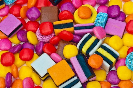 simsearch:400-04781520,k - Candy sweets with assorted colored  liquorice Photographie de stock - Aubaine LD & Abonnement, Code: 400-04421499