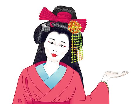 simsearch:400-05383537,k - Welcome from Japanese geisha Stock Photo - Budget Royalty-Free & Subscription, Code: 400-04421582
