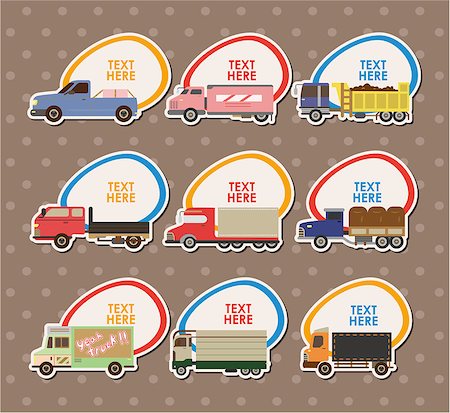 freight traffic - Truck Stickers ,vector Stock Photo - Budget Royalty-Free & Subscription, Code: 400-04421851