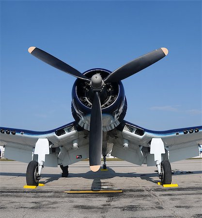 World War II era propeller driven fighter plane Stock Photo - Budget Royalty-Free & Subscription, Code: 400-04422087