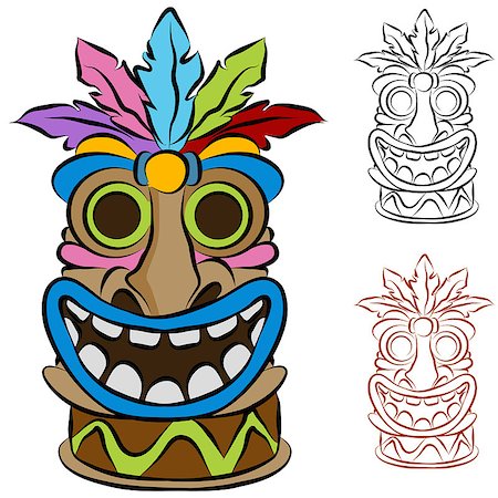 simsearch:400-08014032,k - An image of a wooden tribal tiki idol. Stock Photo - Budget Royalty-Free & Subscription, Code: 400-04422241