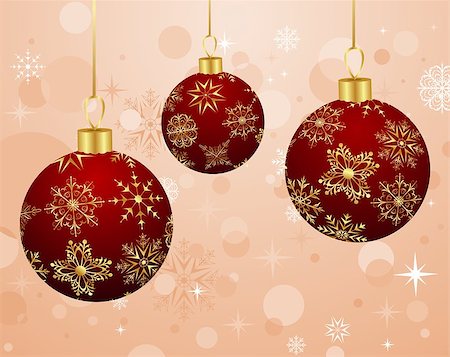 simsearch:400-05699416,k - Illustration Christmas background with set balls - vector Stock Photo - Budget Royalty-Free & Subscription, Code: 400-04422396