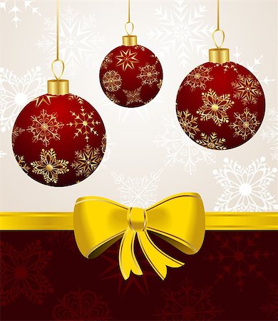 simsearch:400-05699416,k - Illustration background with Christmas balls - vector Stock Photo - Budget Royalty-Free & Subscription, Code: 400-04422393
