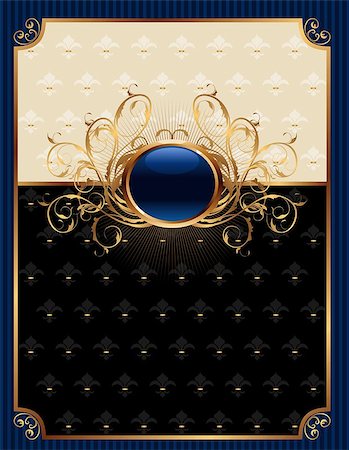 simsearch:400-04337889,k - Illustration gold invitation frame or packing for elegant design - vector Stock Photo - Budget Royalty-Free & Subscription, Code: 400-04422417