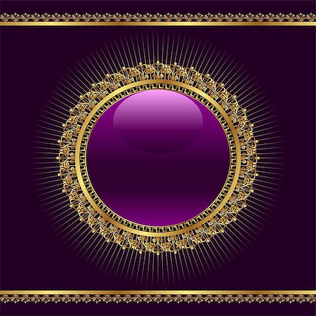 Illustration golden ornamental medallion for design - vector Foto de stock - Super Valor sin royalties y Suscripción, Código: 400-04422426