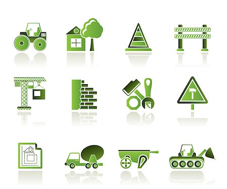 simsearch:6113-08882874,k - Construction and building  Icons - vector icon set Stockbilder - Microstock & Abonnement, Bildnummer: 400-04422799