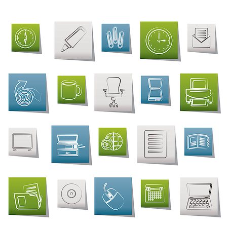 Business and Office tools icons - vector icon set 2 Stock Photo - Budget Royalty-Free & Subscription, Code: 400-04422821