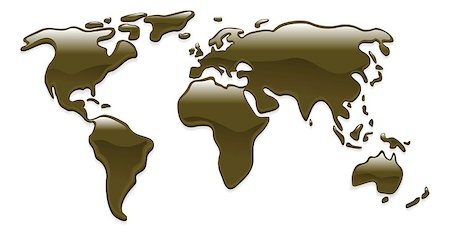 simsearch:400-06519928,k - A world map with crude oil droplets forming the continents Photographie de stock - Aubaine LD & Abonnement, Code: 400-04422870