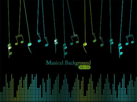 Vector musical shiny background Stock Photo - Budget Royalty-Free & Subscription, Code: 400-04422919