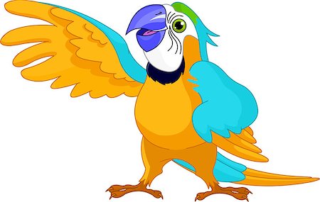 simsearch:400-04221855,k - Illustration of happy talking Parrot Foto de stock - Super Valor sin royalties y Suscripción, Código: 400-04422976