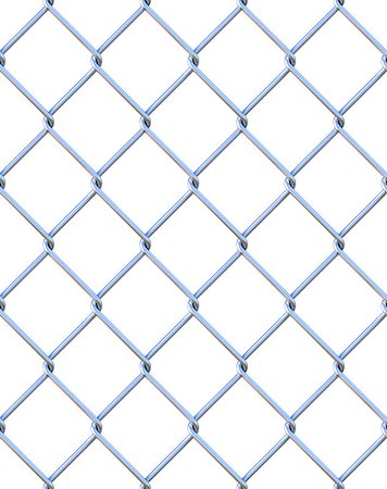 simsearch:400-04865353,k - Seamless chainlink fence from steel. isolated on white. Foto de stock - Royalty-Free Super Valor e Assinatura, Número: 400-04423046