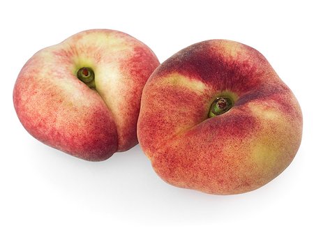 simsearch:400-07675974,k - Chinese flat peaches isolated on a white background Stock Photo - Budget Royalty-Free & Subscription, Code: 400-04423169