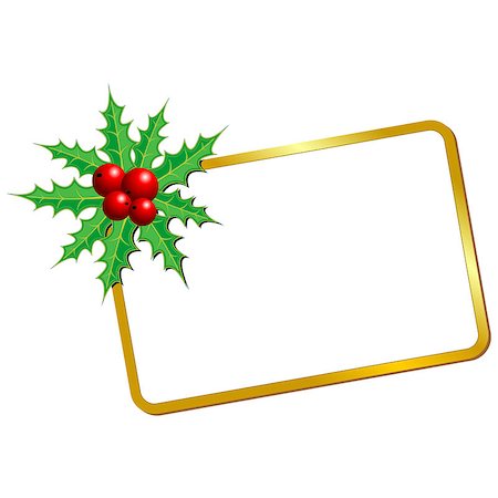 pnog (artist) - Christmas blank card with holy over white background Foto de stock - Super Valor sin royalties y Suscripción, Código: 400-04423517