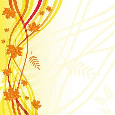 simsearch:400-06412891,k - Yellow floral background. Autumn vector. Nature with curl and border. Eps10. Photographie de stock - Aubaine LD & Abonnement, Code: 400-04423546