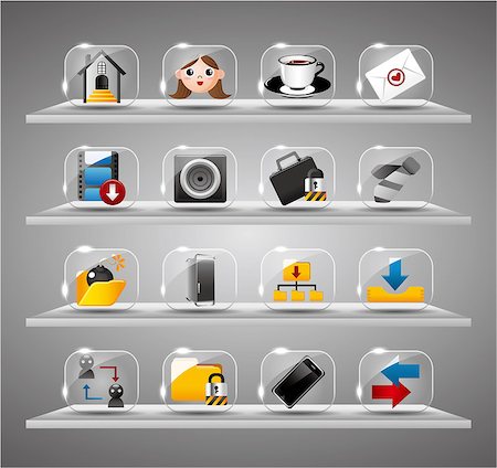 showing phones group - Website Internet Icons ,Transparent Glass Button Stock Photo - Budget Royalty-Free & Subscription, Code: 400-04423592