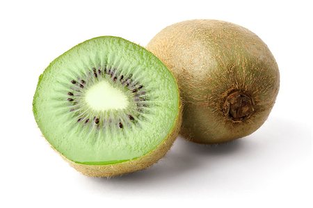 simsearch:400-05303673,k - Juicy kiwi and half isolated on white background Photographie de stock - Aubaine LD & Abonnement, Code: 400-04423645