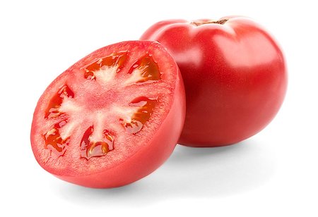 simsearch:400-04753423,k - Tomato and half isolated on white background Photographie de stock - Aubaine LD & Abonnement, Code: 400-04423673